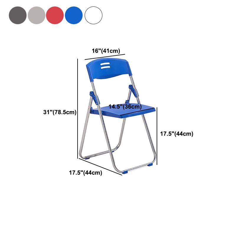 Modern Armless Conference Chair Plastic Low Back Folding Chair