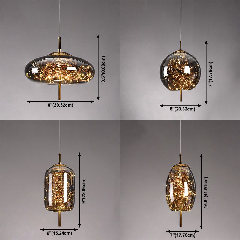 Contemporary Simplicity Farmhouse Ceiling Light with Unique Glass Shade