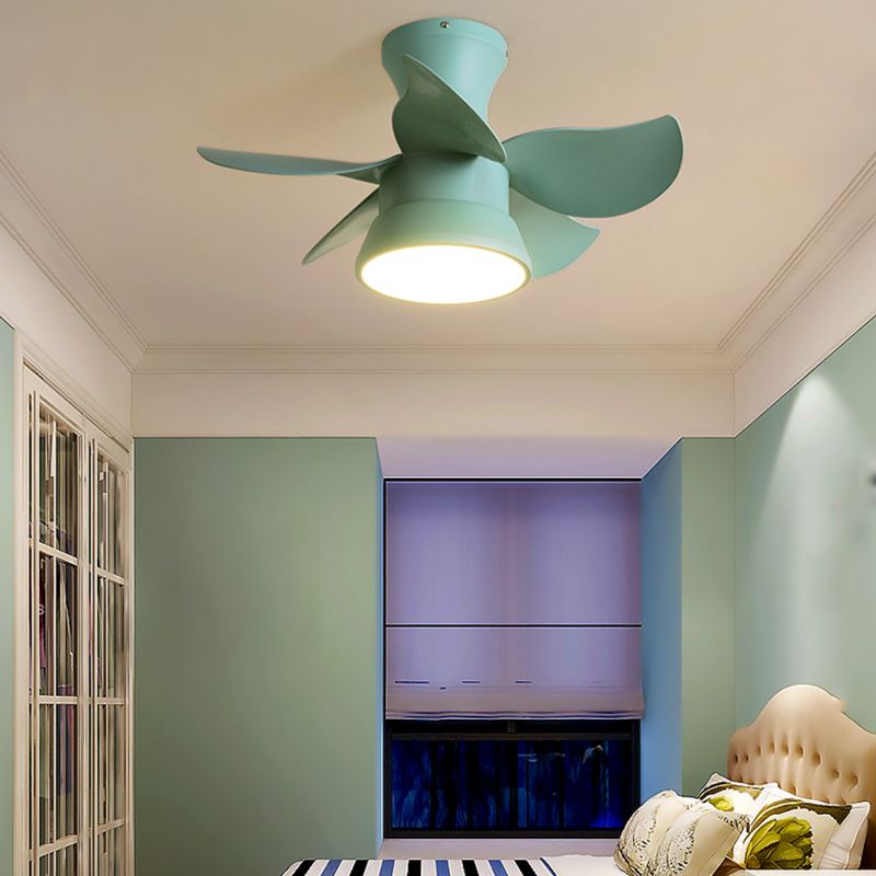 Modern Style Ceiling Fan Lighting Metal 1 Light Ceiling Fan Light for Children's Room