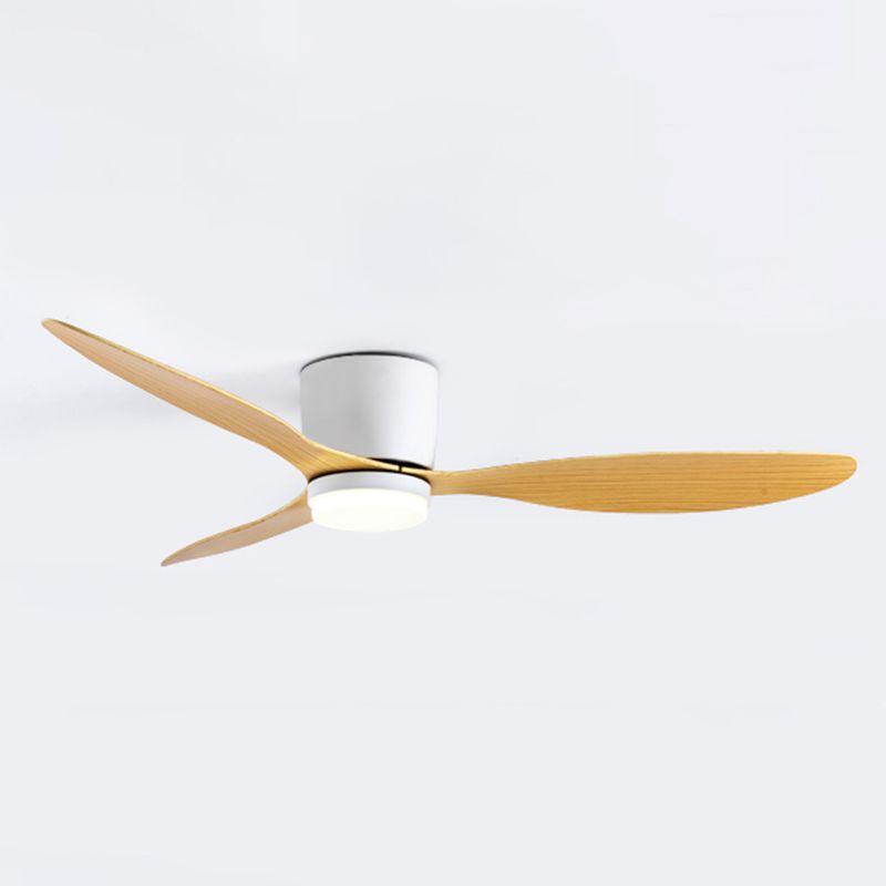 Minimalist LED Ceiling Fan Flush in Black / White 3 - Blades Fan Ceiling