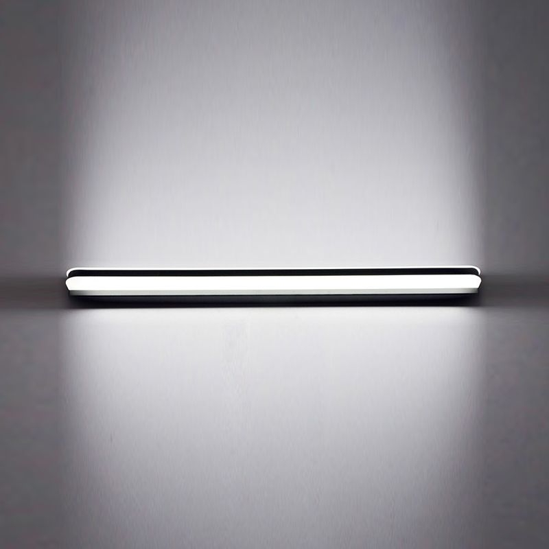 Plateado moderno simple luz de espejo simple lámpara de espejo led de metal nórdico para baño para baño