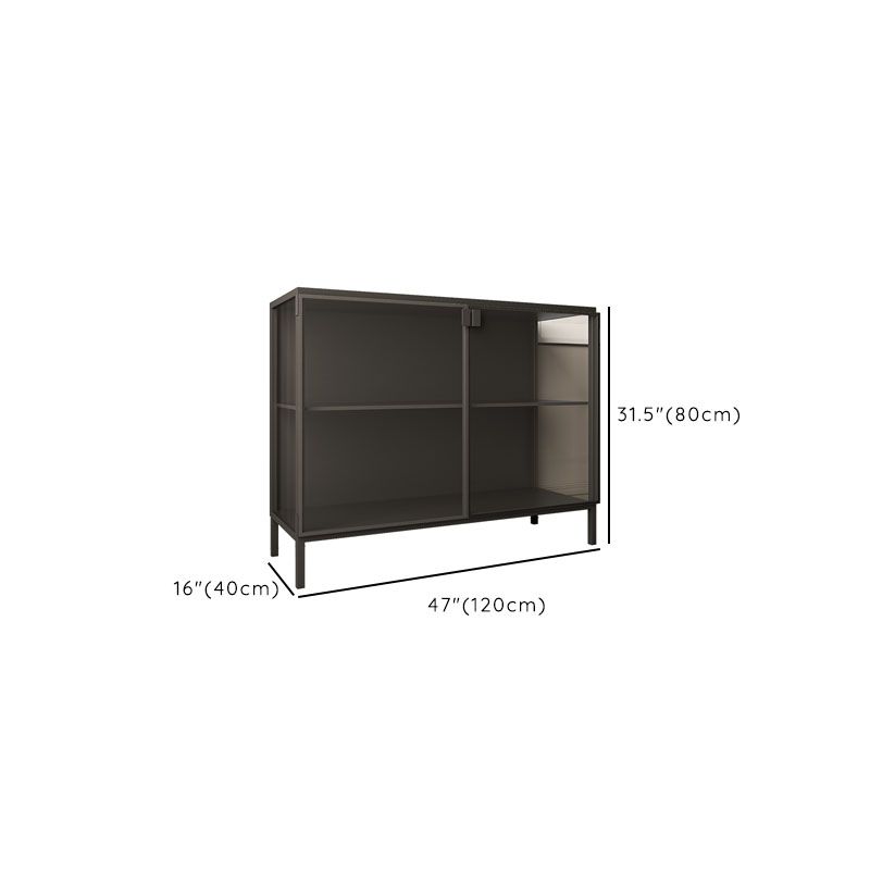 Modern China Cabinet Metal Storage Cabinet with Doors for Living Room