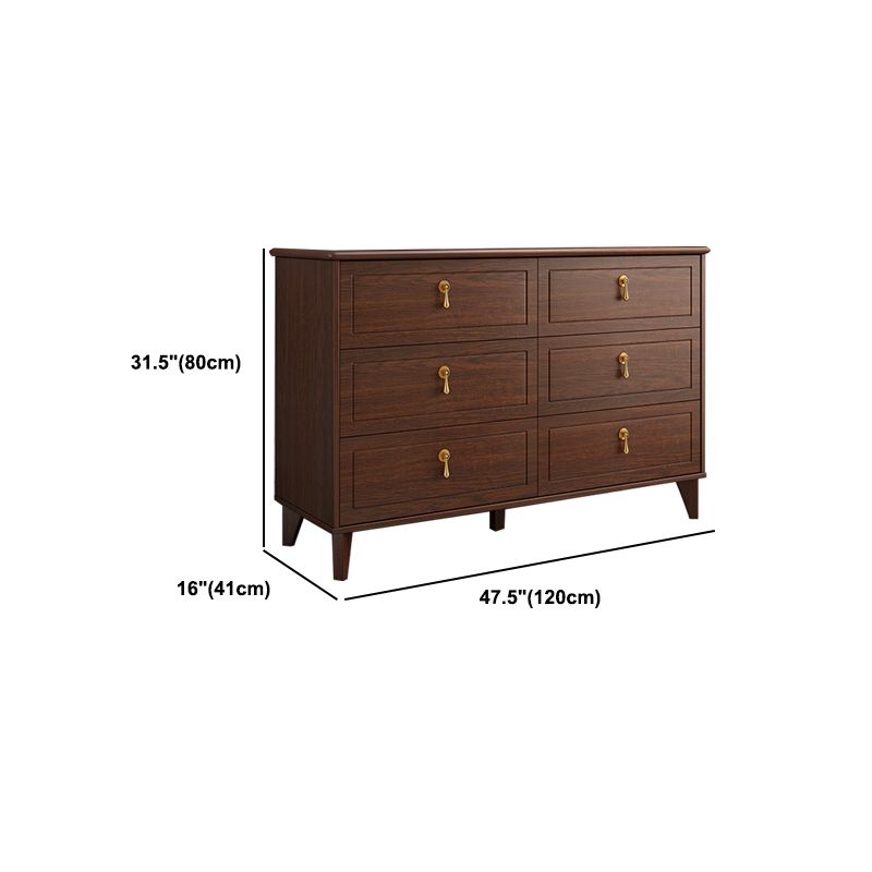 Solid Wood Storage Chest Dresser Modern Bedroom Storage Chest with Drawers