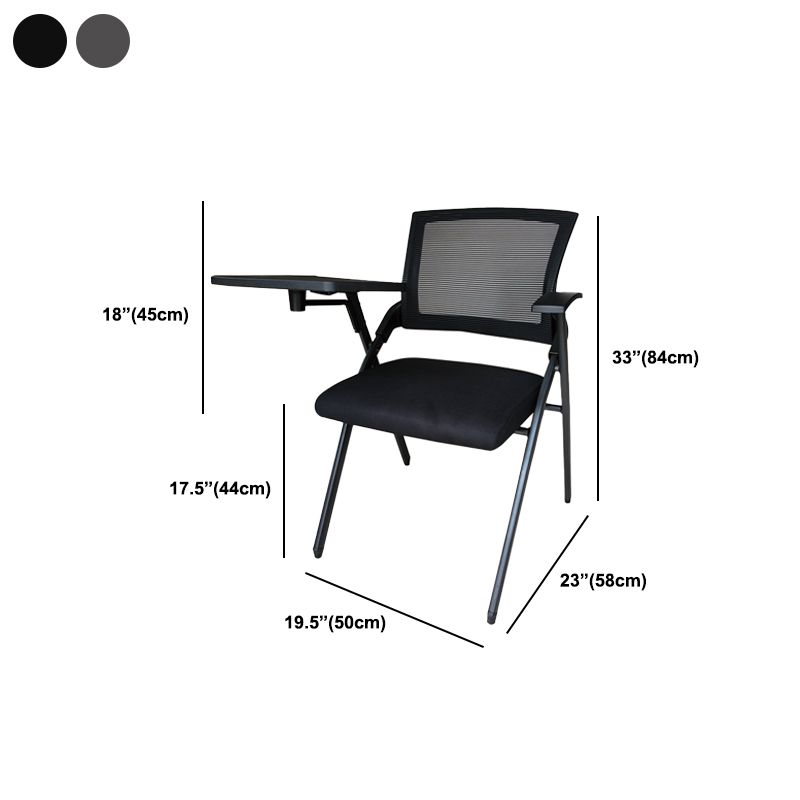 Black Office Chair Mid-back Breathable AirGrid Conference Chair