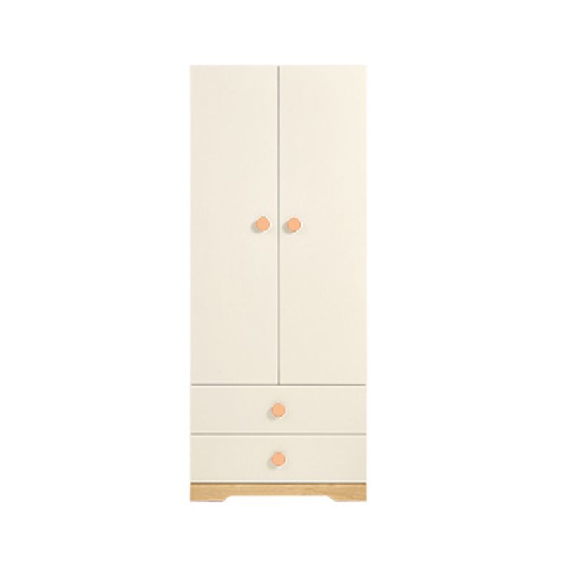 Urban White 2-Door Coat Locker Wooden High Gloss Kid's Wardrobe