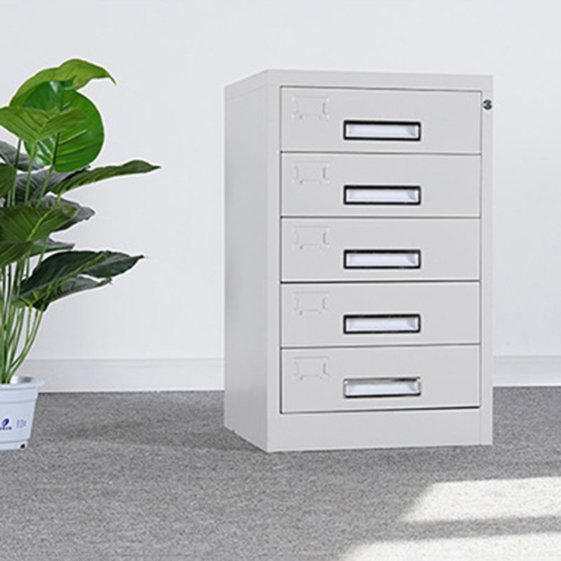 File Cabinet Metal Light Gray Vertical Locking Drawers File Cabinet for Office