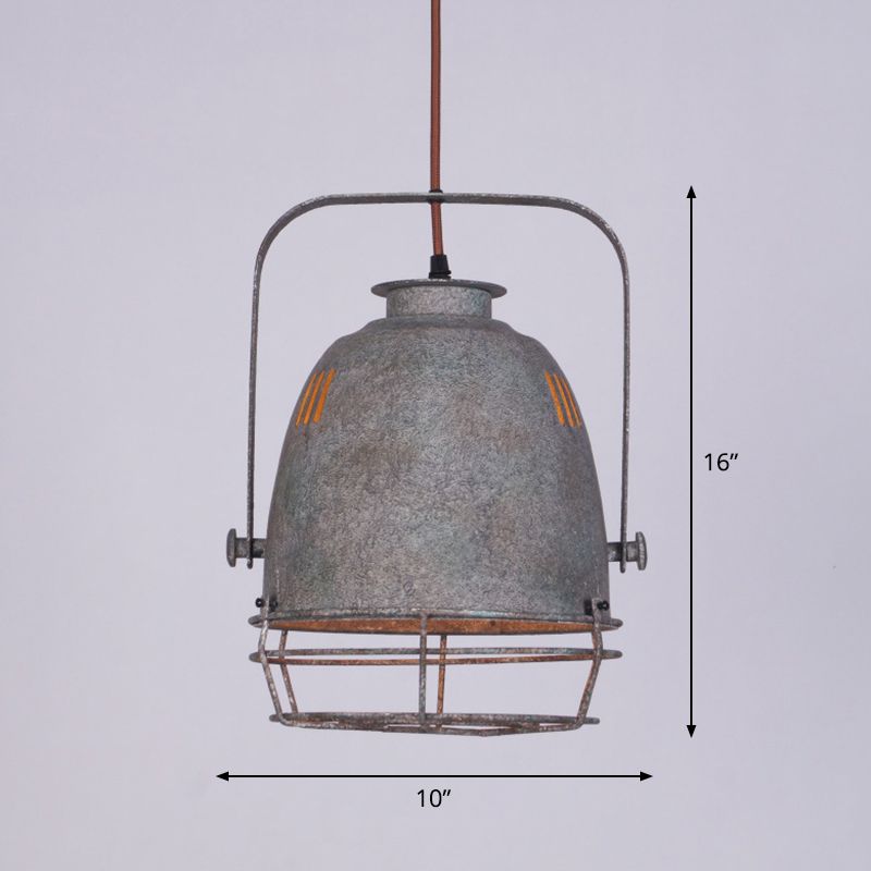 Single Shaded Suspension Lighting Industrial Metal Pendant Ceiling Lamp for Bistro