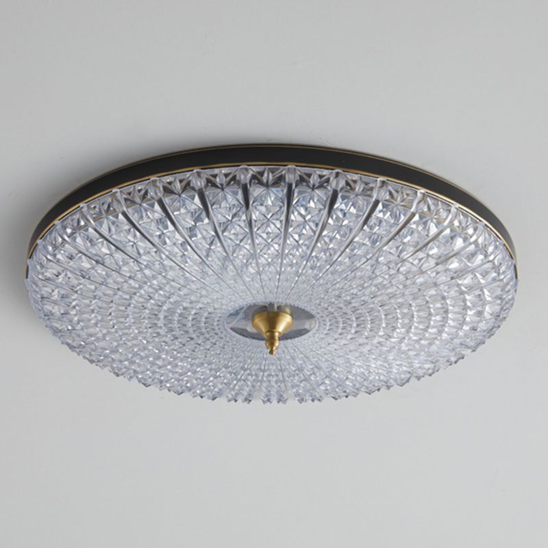 Single Modern Golden/Black Flush Mount Lighting Round LED Ceiling Light