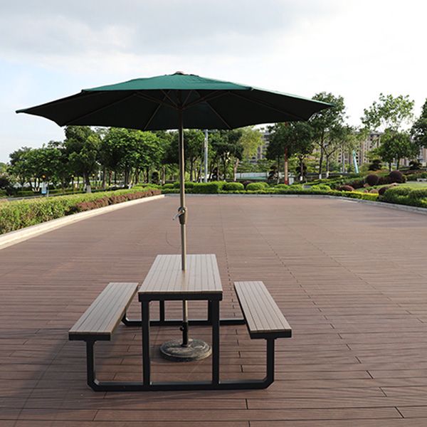 Contemporary Brown Rectangle Picnic Table UV Resistant Picnic Table