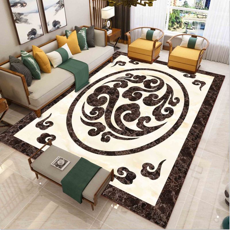 Luxury Southwestern Rug Multicolor Flower Printed Carpet Pet Friendly Easy Care Washable Rug for Parlor