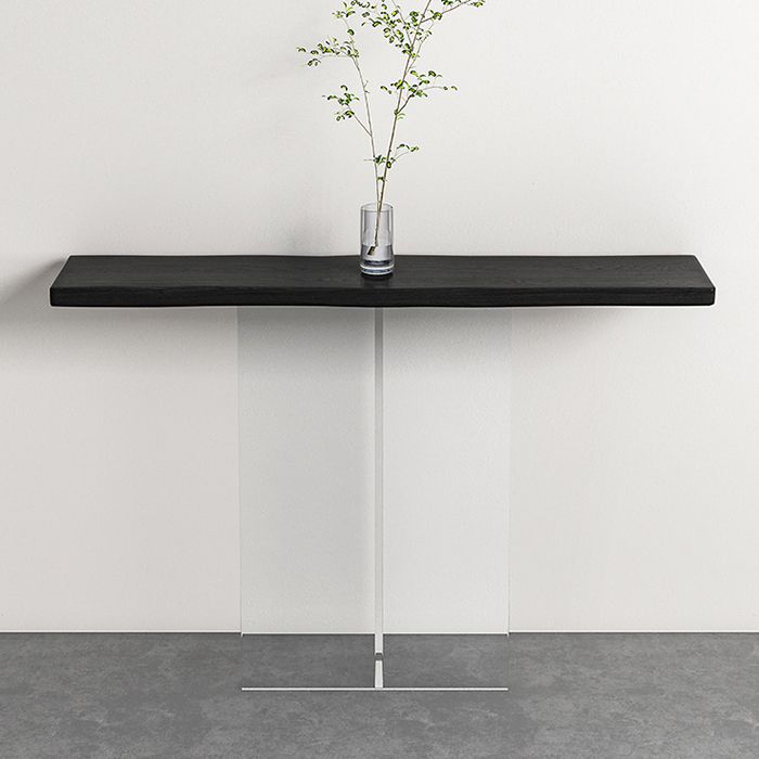 11.8" W Console Table Acrylic Contemporary Rectangle Console