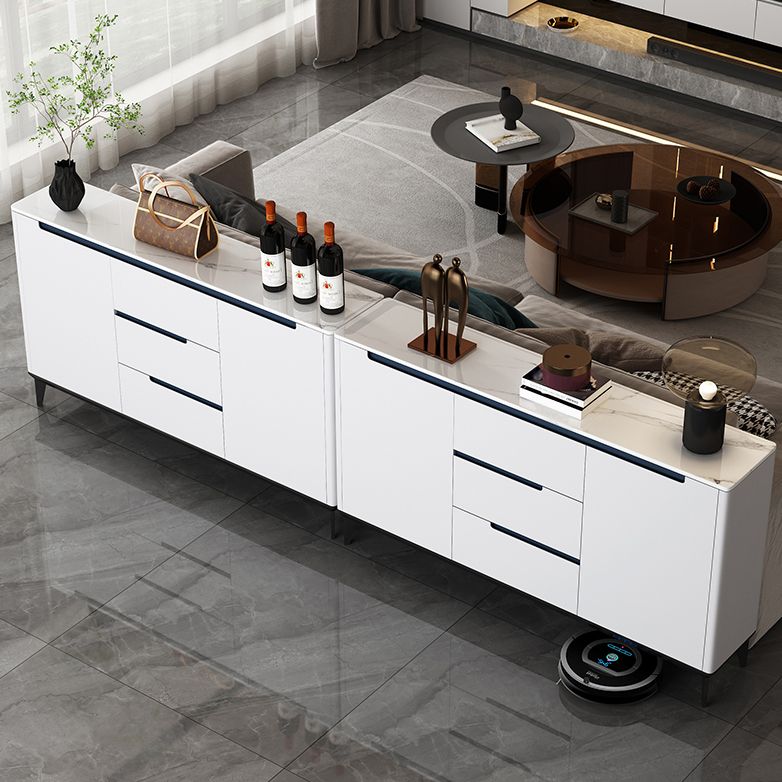 Artificial Wood Living Room Sideboard Cabinet Modern Credenza with Storage and Drawer