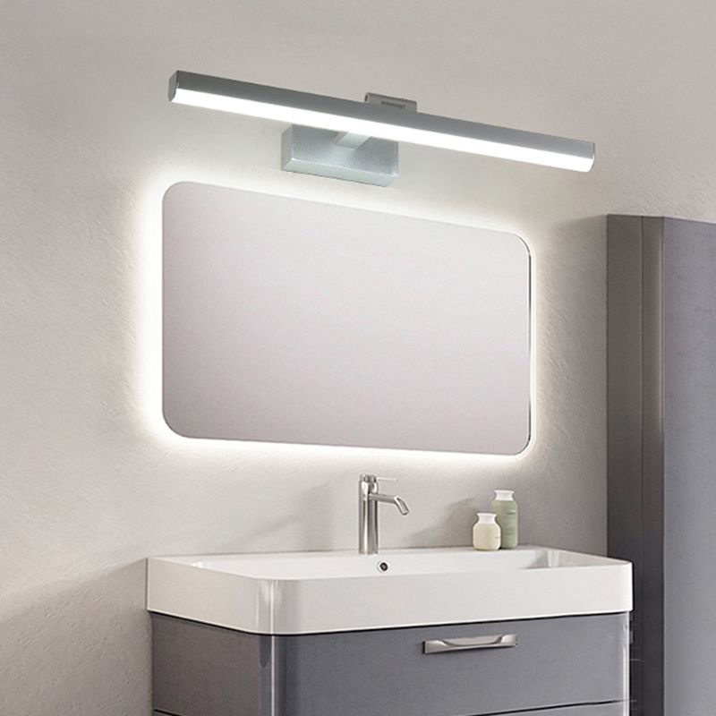 Modern Minimalist Style Straight Vanity Lighting Fixtures Aluminum 1 Light Wall Mounted Vanity Lights for Bathroom