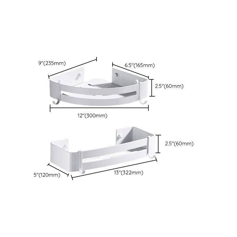 Modern Bathroom Accessory Kit White Bathroom Hardware, Bath Shelf