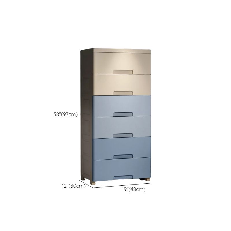 Contemporary Wardrobe Closet Plastic Bedroom Armoire with Drawers