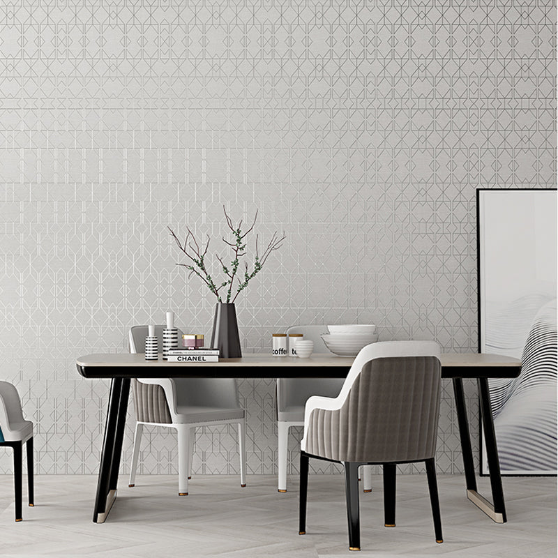 Non-Woven Unpasted Wallpaper Modern Geometric Patterned Wall Covering for Living Room