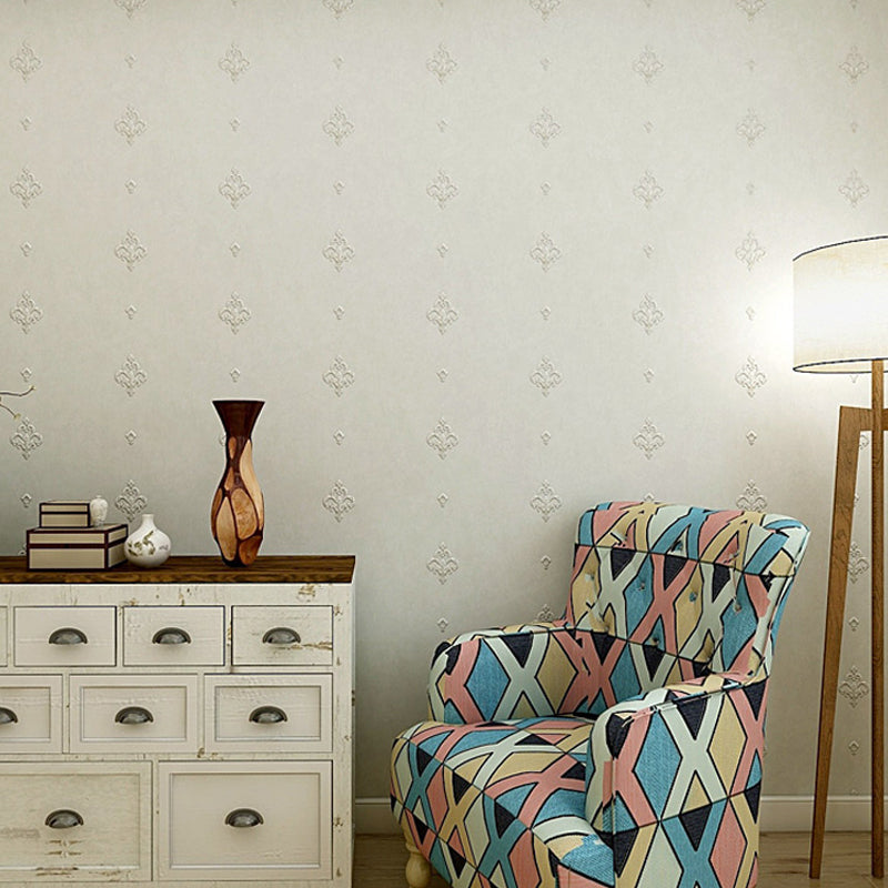 3D Embossed Washable Wallpaper Retro Style Jacquard Wall Covering for Bedroom Decoration