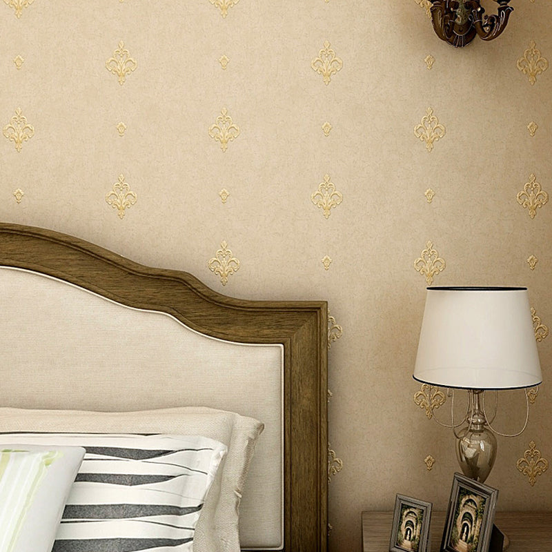 3D Embossed Washable Wallpaper Retro Style Jacquard Wall Covering for Bedroom Decoration