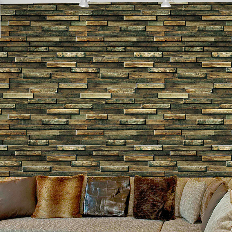 57.1-sq ft Brick-and-Mortar Wallpaper Dark Color Non-Woven Fabric Wall Decor, Moisture Resistant