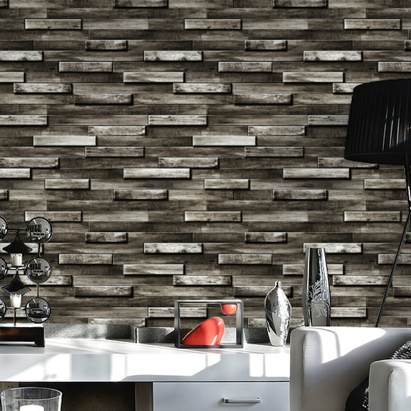 57.1-sq ft Brick-and-Mortar Wallpaper Dark Color Non-Woven Fabric Wall Decor, Moisture Resistant