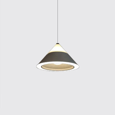 Black/Gray/Brown Cone Shade Hanging Light Metal Nordic 4 Lights Pendant Light for Dining Room