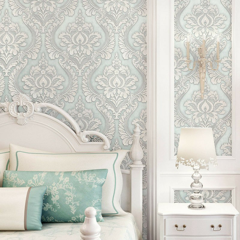 Retro Medallion Pattern Wallpaper for Bedroom 57.1-sq ft Wall Decor in Soft Color