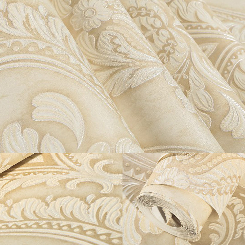 Retro Medallion Pattern Wallpaper for Bedroom 57.1-sq ft Wall Decor in Soft Color