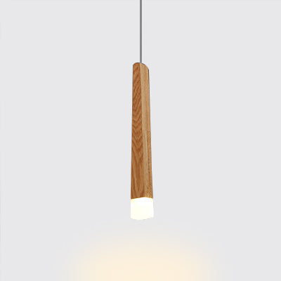 Matchstick Dining Room LED Pendant Light Wood 1/5/7-Light Ceiling Light Fixture with Diffuser in Warm/White Light