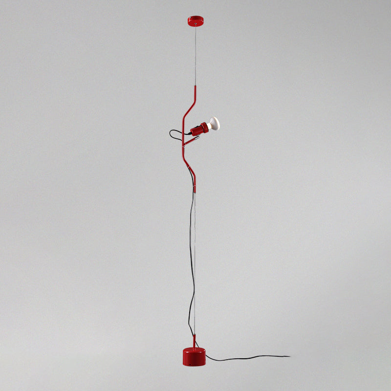 Ligne réglable Hanging Light Modern Style Metallic 1-Light Spot Light en rouge / blanc pour le salon