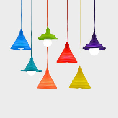 Silica Gel Babel Pendant Light Modern 1 Light Folding Hanging Lamp in Multi Colors