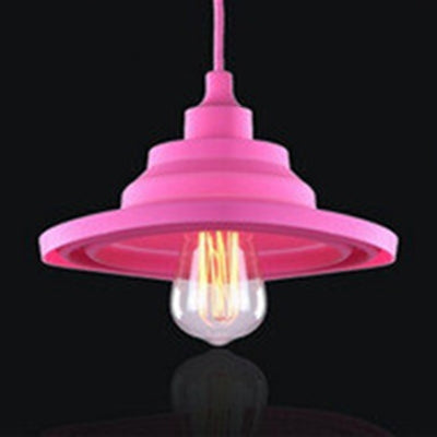 Silica Gel Babel Pendant Light Modern 1 Light Folding Hanging Lamp in Multi Colors