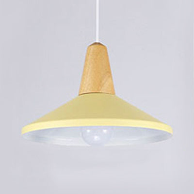 Living Room Pendant Light Aluminum 10/14 Inch Wide Single Head Macaron Pendant Lamp with Adjustable Cord