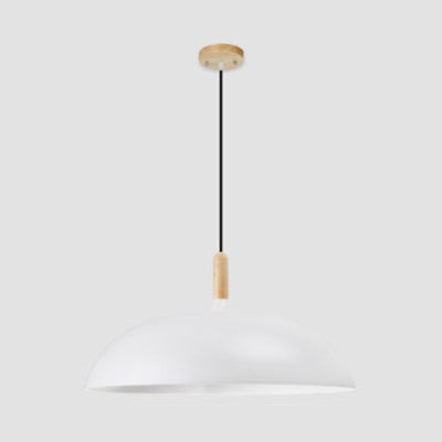 Contemporary Suspension Light Saucer Shape 1 Light Aluminum Black/Coffee/White Pendant Lamp for Restaurant Hotel