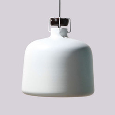 Metallic Jar Shape Pendant Light 1 Light Nordic Style Hanging Lamp for Kitchen Dining Table