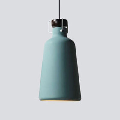 Metallic Jar Shape Pendant Light 1 Light Nordic Style Hanging Lamp for Kitchen Dining Table