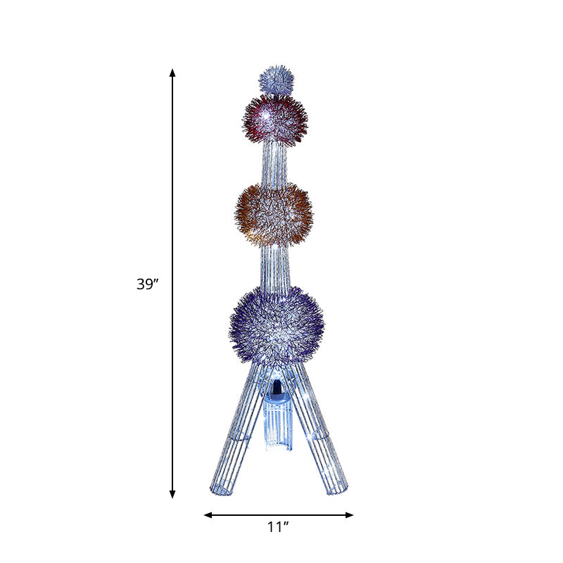 Decoratief wereldwijd statief Vloer Licht LED-aluminium Staande vloerlamp in Blue-Purple Geelt