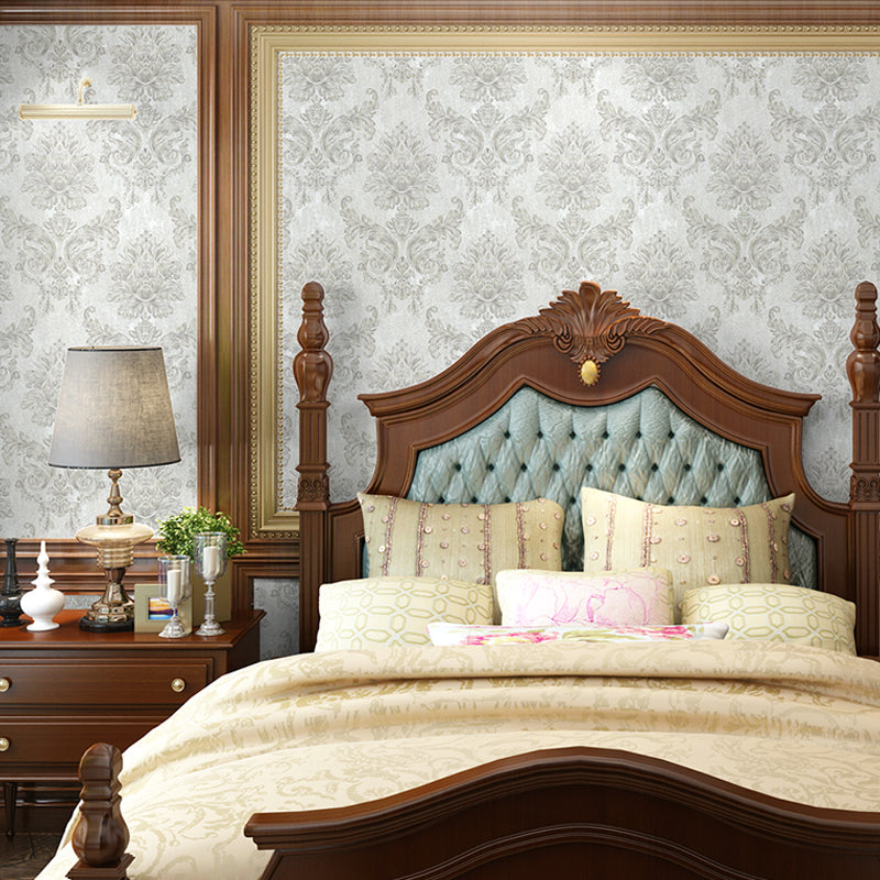 Light-Color Antique Wallpaper 33' L x 20.5" W Flower Pattern Wall Art for Bedroom