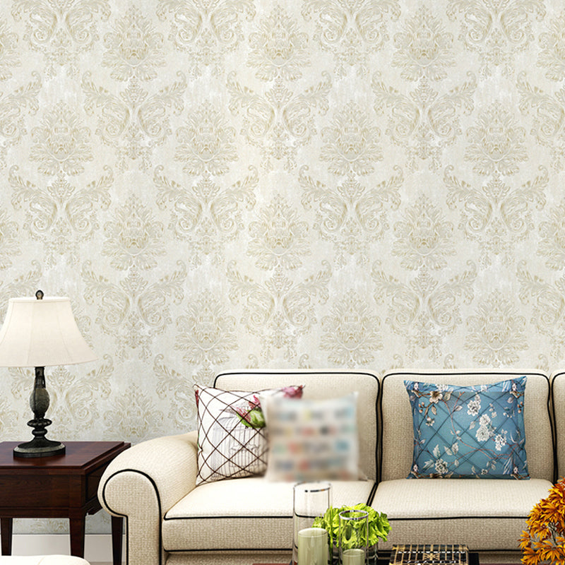 Light-Color Antique Wallpaper 33' L x 20.5" W Flower Pattern Wall Art for Bedroom