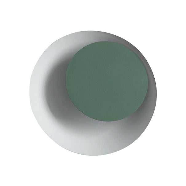 Circle Sconce Light Macaron Metal Black/Grey/Posa Lumo a monte a parete Light, 10 "/13" Dia