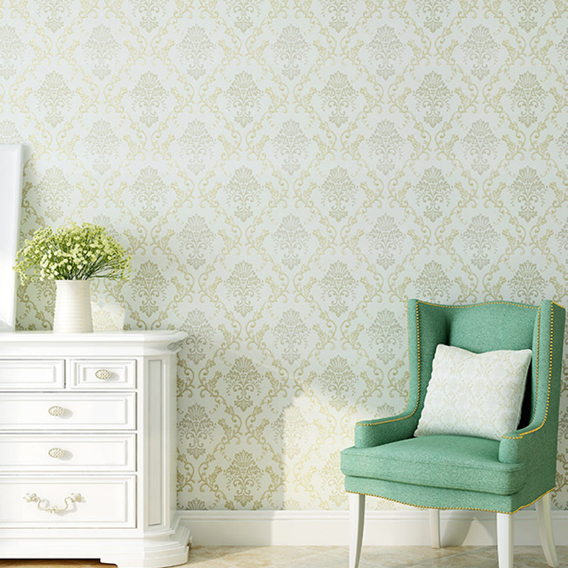 Latticework Jacquard Wallpaper Antique 3D Embossed Wall Covering in Soft Color for Accent Wall