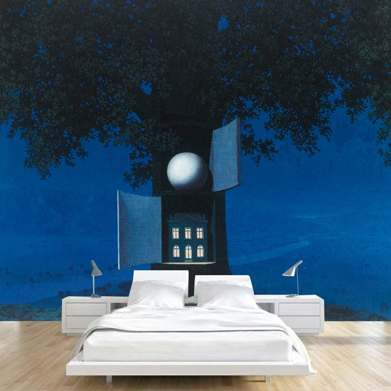 La Voix Du Sang Murals Wallpaper Surreal Non-Woven Fabric Wall Decor in Pastel Color