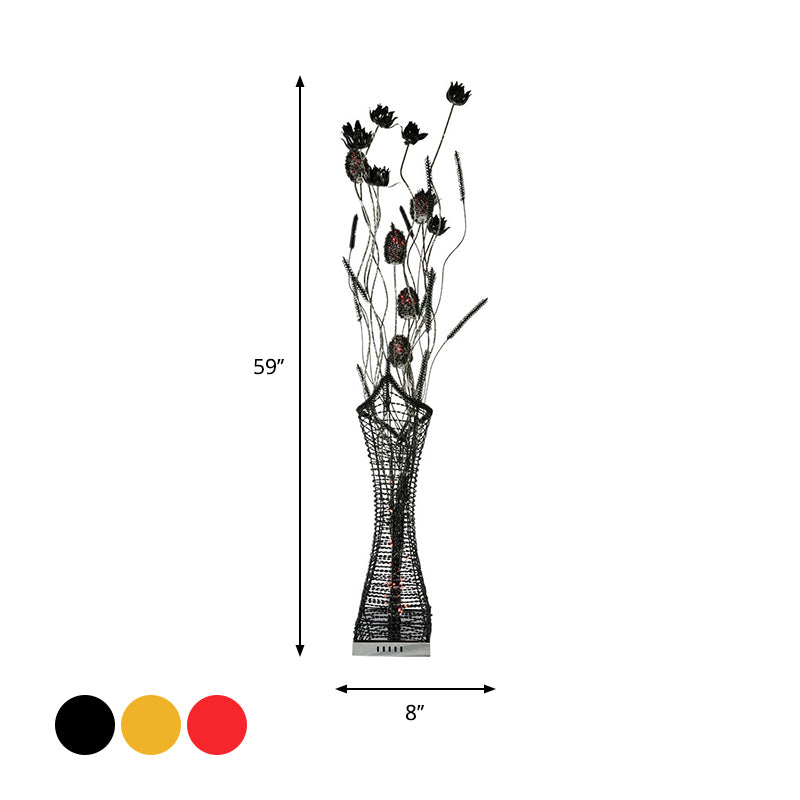 Art Decor Entwing Branch Decorative Floor Lamp LED Aluminum Geometric Base Reading Floor Light in Gold/Black/Red