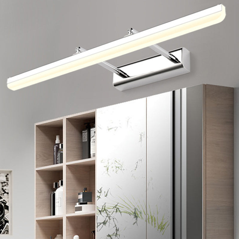 Acrylic Ultra-Thin Wall Sconce Contemporary Style 16"/19.5" Dia LED Vanity Lighting Fixture in Chrome, Warm/White Light