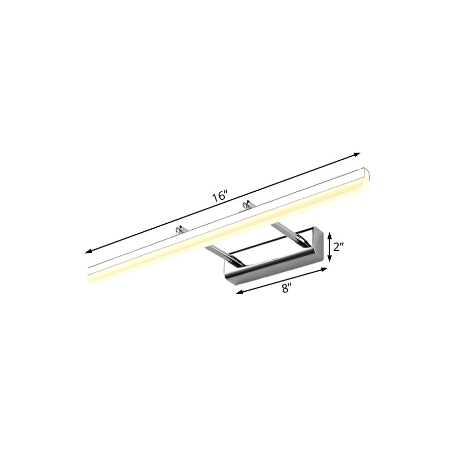 Acryllisch Ultra-dünner Wandleuchten zeitgenössischer Stil 16 "/19.5" Dia LED-Eitelkeitsbeleuchtung in Chrom, warm/weißes Licht