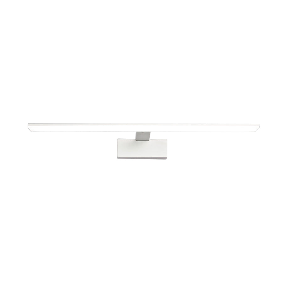 Black/White Rectangle Vanity Lamp Nordic 16.5"/20" Dia LED Acrylic Wall Sconce Light in Warm/White Light for Bathroom