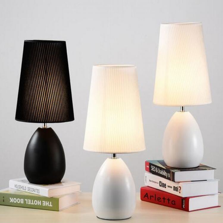 Cone Reading Book Light Modernism Fabric 1 Light Desk Light in White/Black for Bedroom