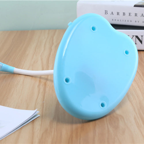 Rotatable Arm LED Standing Desk Lamp Blue/White USB Charging Reading Light for Study