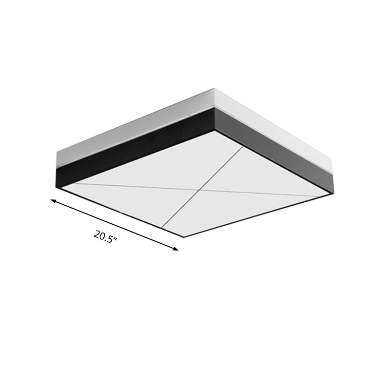 White Square Flush Light Adapter Moderne Stil Acryl und Metall LED-Schlafzimmer Deckenleuchte in Warm/White Lighting