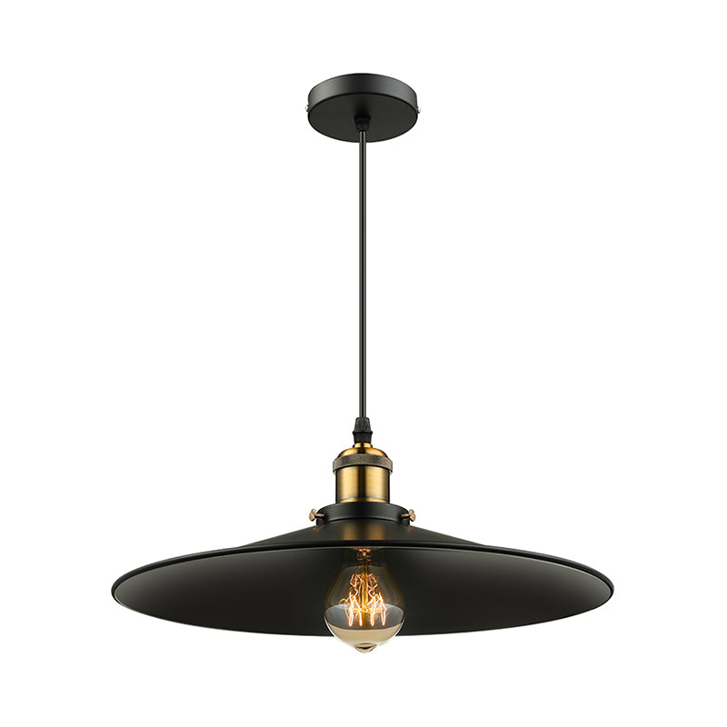 Metal Conic Ceiling Pendant Industrial Style 1 Light Dining Table Ceiling Light Fixture in Brass/Weathered Brass