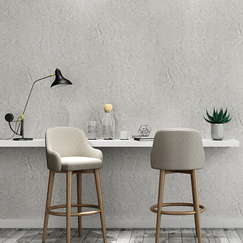 Industrial Cement Effect Wallpaper for Dining Room 33' L x 20.5" W Wall Art in Light Color